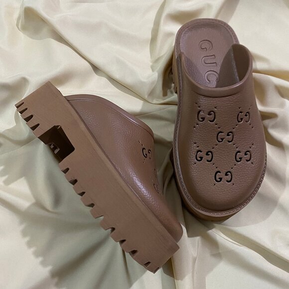 Gucci Brown Slide Sandals - Picture 9 of 10